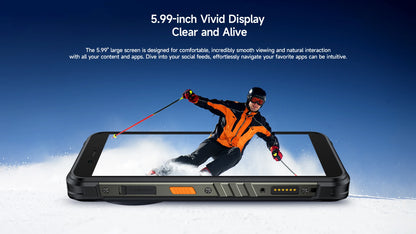 【Estreno mundial】Ulefone RugKing 4G Teléfono resistente Android 15 Hasta 16GB+256GB Smartphone resistente al agua 9600mAh NFC Versión global