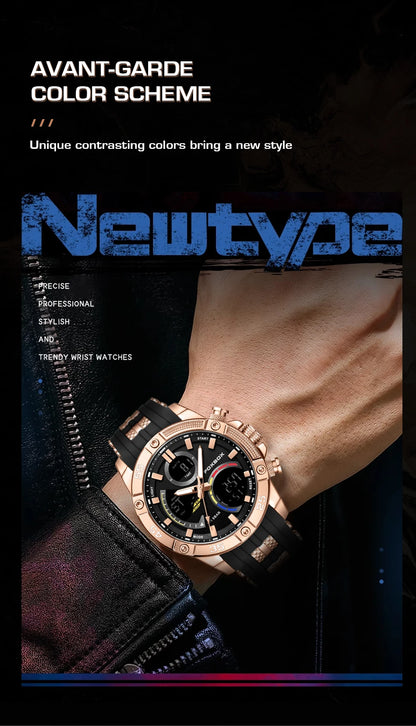 Relojes militares de moda para hombre LIGE, reloj cronógrafo deportivo original de lujo para hombre, reloj de cuarzo resistente al agua, reloj de pulsera digital