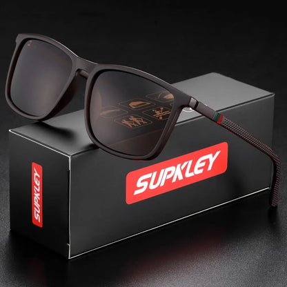 Gafas de sol deportivas SUPKLEY para hombre, polarizadas, cómodas, cuadradas, ligeras, accesorio original