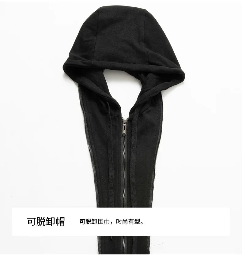 Autumn Winter Men's Wool Trench Coat Fashion Hooded Warm Long Woollen Coats Business Casual Turn Down Collar Woolen Blend Men