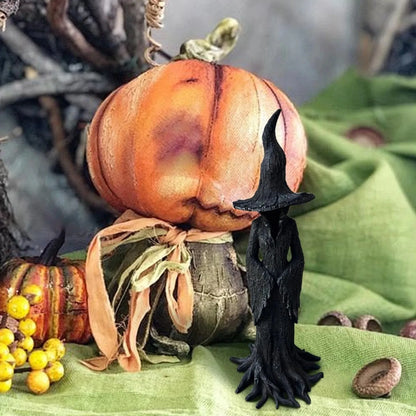 Adorno creativo de bruja de escritorio, adorno de resina para el hogar, decoración artística de bruja de Halloween, decoración romántica de Halloween