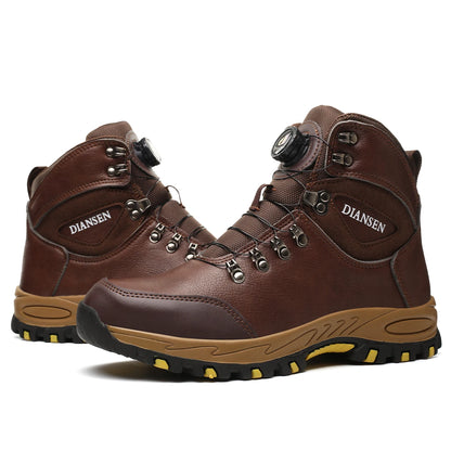 Zapatos de seguridad con botón giratorio, zapatillas de trabajo para hombre, zapatos indestructibles, zapatos de protección a prueba de pinchazos, botas de trabajo, botas tácticas.