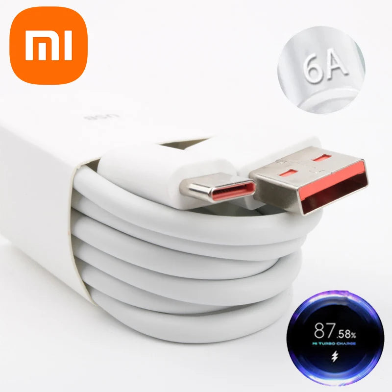 Cable de carga rápida USB tipo C original Xiaomi 6A 120W 90W 67W 55W 33W Turbo para Mi 14 13 12 11 Pro Redmi Note 12 11 T Pro POCO X4