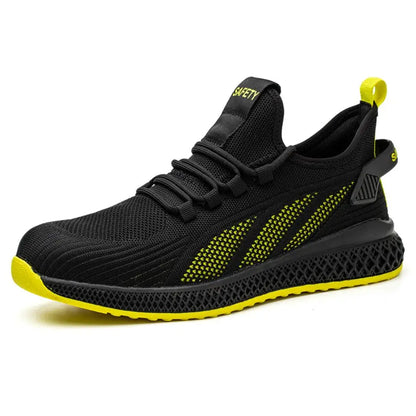 Zapatos de seguridad con puntera de acero para hombre y mujer, zapatillas de trabajo ligeras, zapatos de trabajo a prueba de perforaciones, botas de trabajo de seguridad unisex para la construcción.