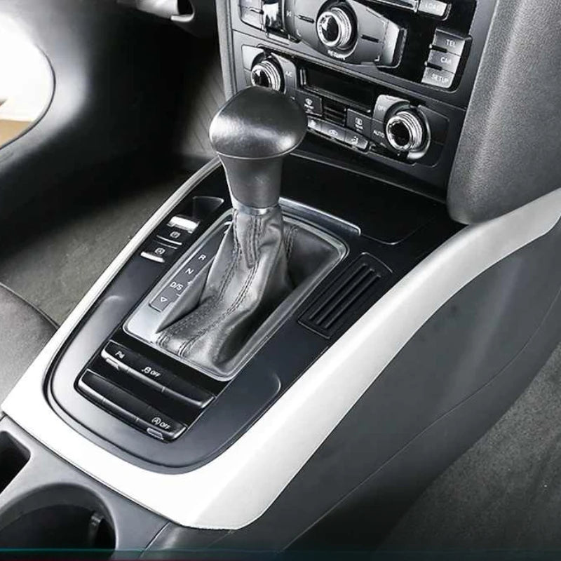Cubierta decorativa para el marco de la palanca de cambios de la consola central del coche, para Audi A4, A4L, B8, A5 (2009-2016), estilo modificado, accesorios interiores para automóvil.