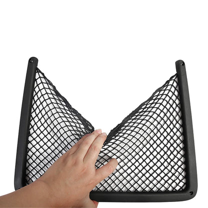 Accesorios interiores de coche para Audi A4, B8, A5, Q3, A3, A6, C7, Q5, B9, Q7, organizador de red para el respaldo del asiento trasero, bolsillo de almacenamiento de malla