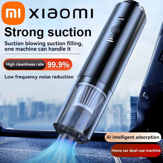 Xiaomi Aspiradora portátil con colector de polvo, potente succión, eléctrica, inalámbrica, inteligente, para el hogar, limpieza del coche, 2025