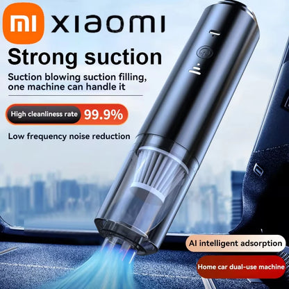Xiaomi Aspiradora portátil con colector de polvo, potente succión, eléctrica, inalámbrica, inteligente, para el hogar, limpieza del coche, 2025
