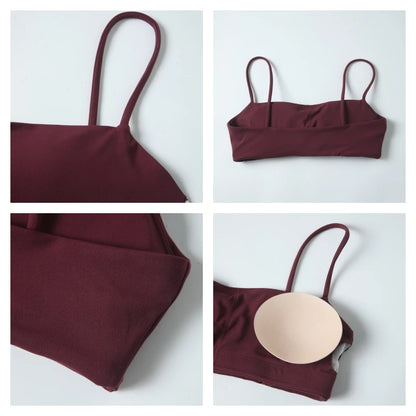 Ctenkevet - Conjunto de dos piezas para mujer, para gimnasio, entrenamiento, sujetador de yoga, pantalones cortos, ropa deportiva, camisola de secado rápido