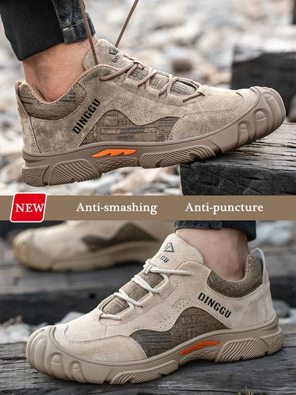Calzado de seguridad de alta calidad para hombre, con puntera de acero, resistente a golpes y perforaciones. Botas de seguridad antipinchazos.