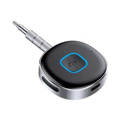 Adaptador receptor y transmisor de audio compatible con Bluetooth para coche para teléfono, MP3 y tableta. Receptor inalámbrico con cancelación automática de ruido.