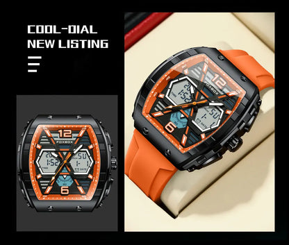 Reloj militar digital LIGE para hombre, resistente al agua hasta 50 m, LED, de cuarzo, deportivo, grande, Masculino