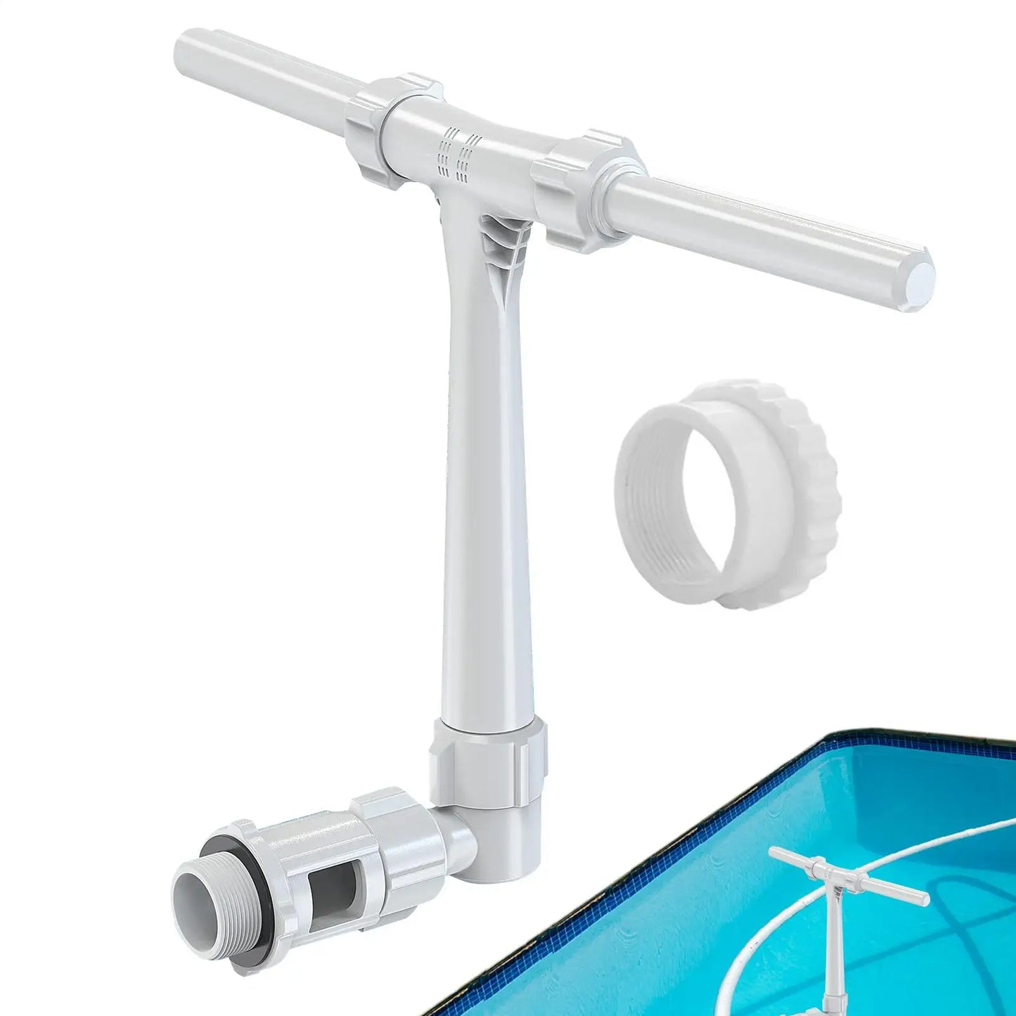 Fuente de agua para spa de piscina, fuente rociadora de piscina, cascada con doble chorro, accesorios para piscinas subterráneas