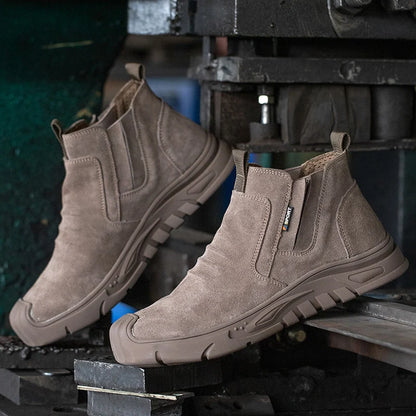 Botas de trabajo con puntera de acero, calzado de trabajo antiperforación para hombre, zapatos de trabajo indestructibles, zapatos de trabajo para exteriores, botas de seguridad para hombre.