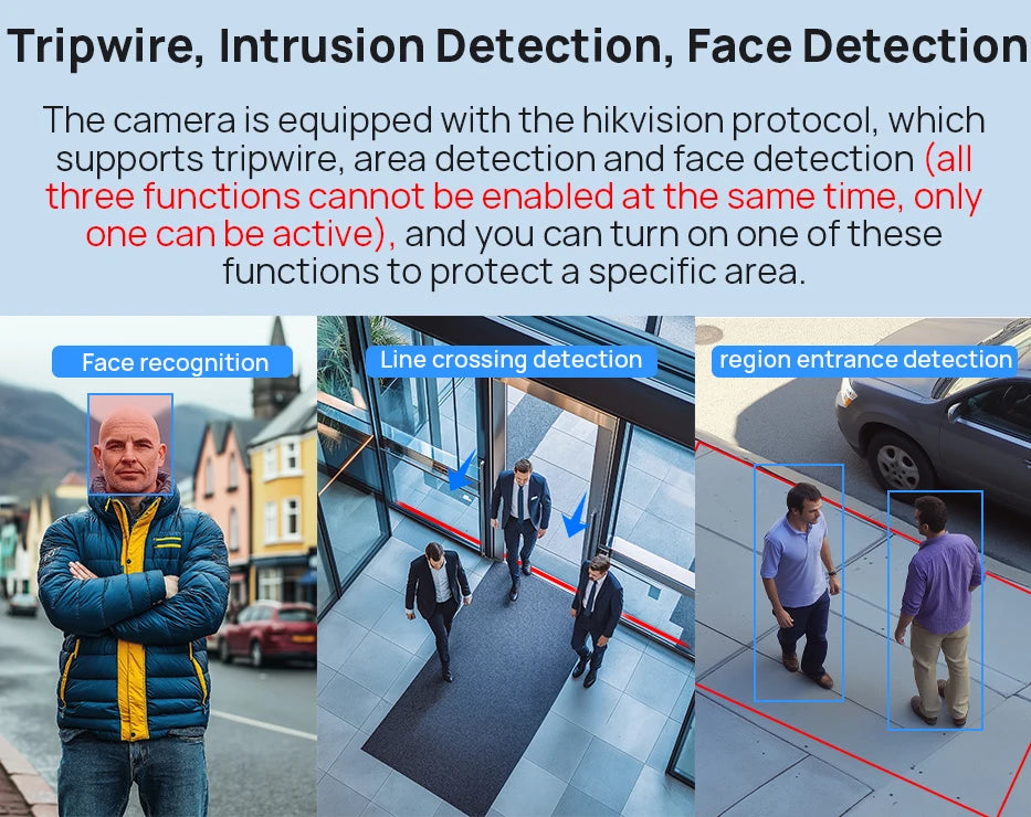 Cámara IP panorámica VIKYLIN compatible con Hikvision, 8 MP, 2 lentes, audio bidireccional, alarma MD2.0, videovigilancia exterior.