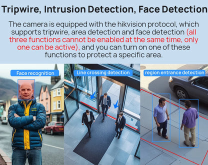 Cámara IP panorámica VIKYLIN compatible con Hikvision, 8 MP, 2 lentes, audio bidireccional, alarma MD2.0, videovigilancia exterior.