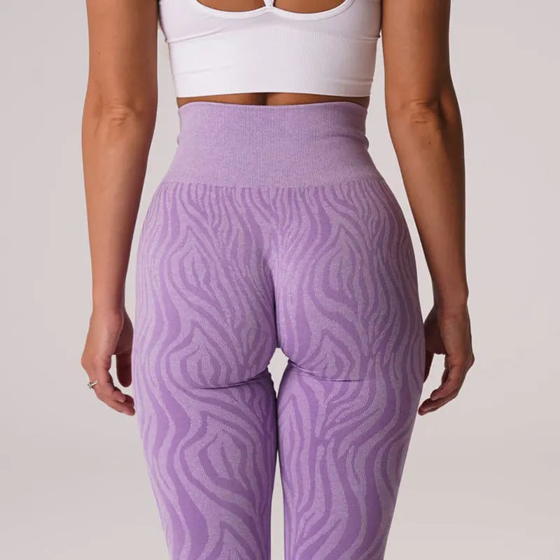 Pantalones de yoga de nueve puntos con estampado de leopardo y copos de nieve, leggings para mujer, pantalones deportivos de cintura sin costuras con estampado animal, ropa de mujer