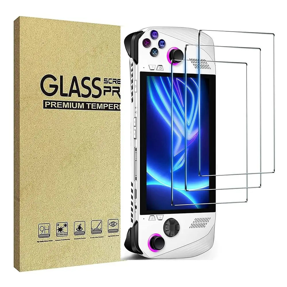 Protector de pantalla para consola portátil Asus ROG Ally, 3 unidades, película protectora de 7 pulgadas, borde curvo HD, vidrio templado.