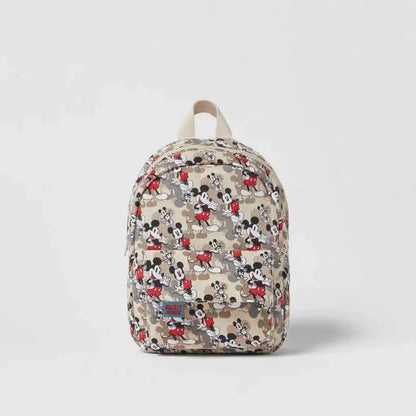 Mochila de moda con dibujos animados de Mickey Mouse de Disney, mochila escolar de lona de Minnie para mujer, mochila de gran capacidad a la moda, mochila para niñas