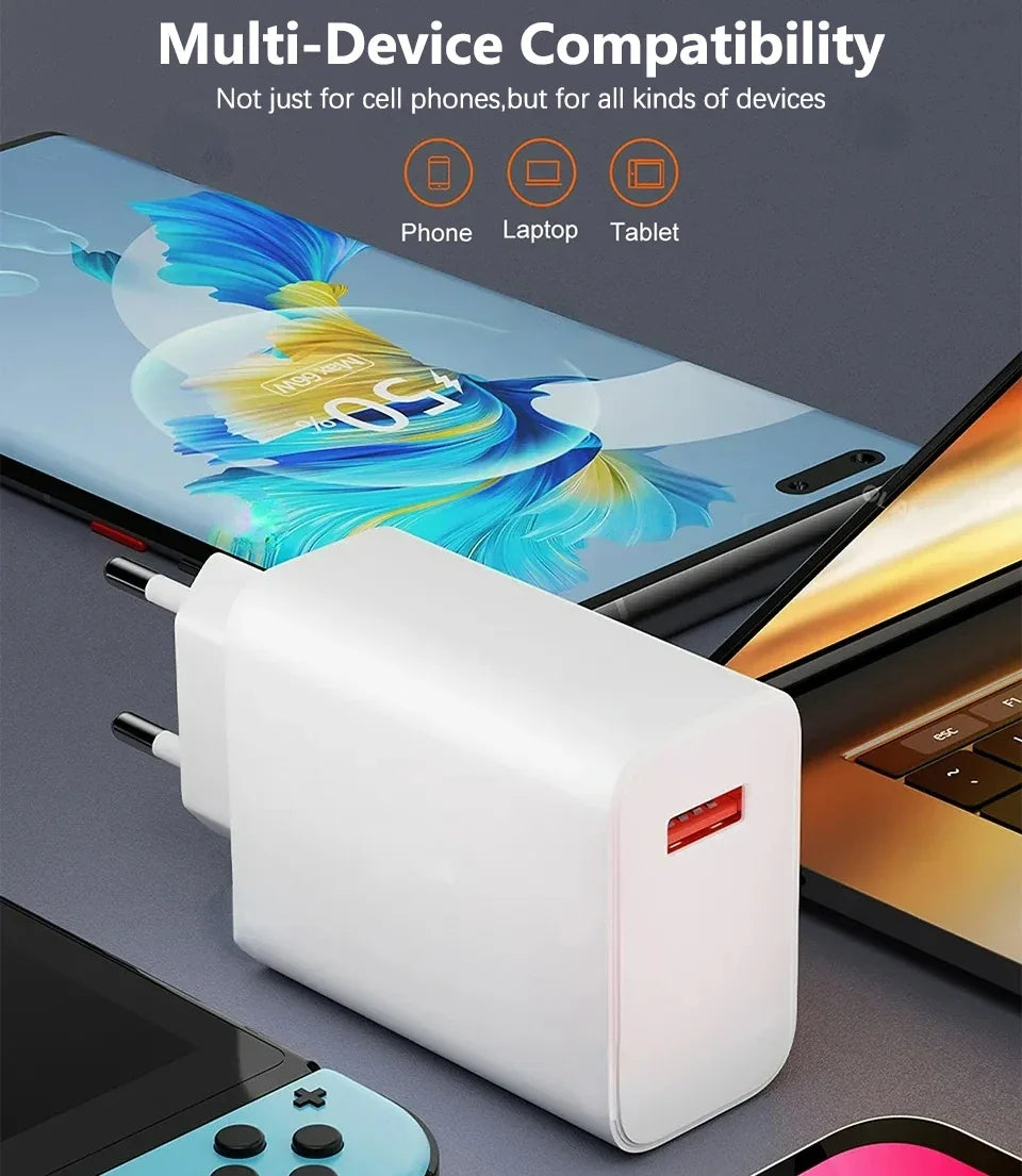 Cargador turbo original Xiaomi de 33 W, carga rápida, adaptador de EE. UU. para Mi 10T, 10S, Poco X5, X3, M5S, F3, Redmi Note 13, 12, Pad Pro, Cargador europeo