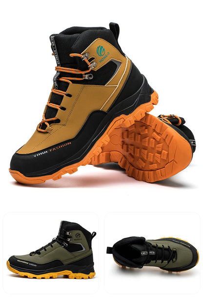 Botas de seguridad para hombre con puntera de acero, antigolpes y resistentes a perforaciones, de calidad europea.