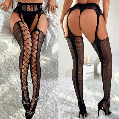 Body de talla grande con pedrería, erótico y sensual para mujer, lencería de malla, vestido babydoll, ropa interior porno, medias de rejilla para sexo.