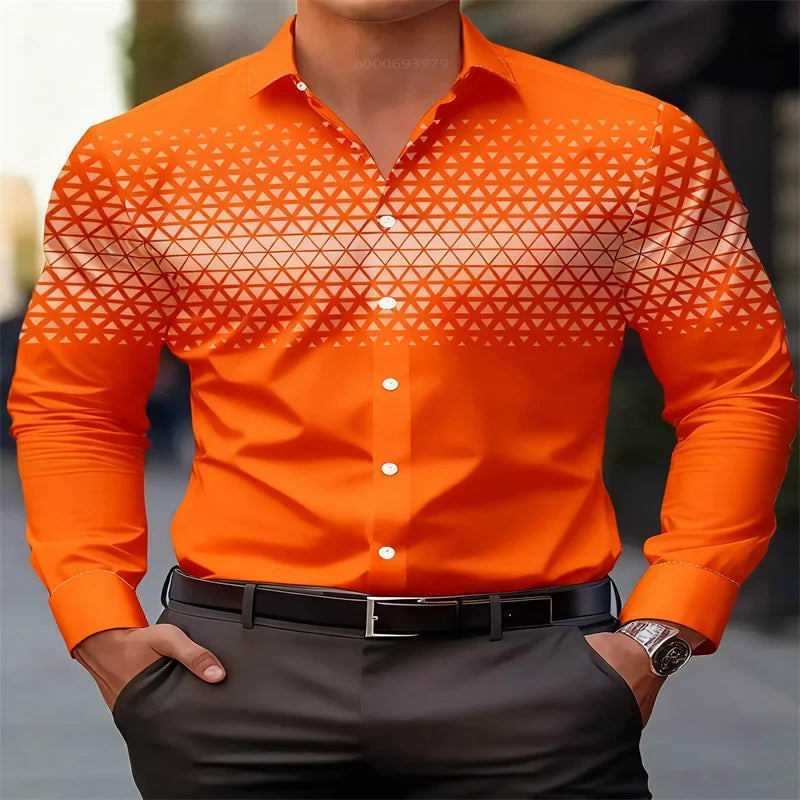 Camisa roja para hombre, nueva, estampada en 3D, ideal para vestir de noche o para uso diario. Cómoda y suave, talla extragrande. Envío rápido.