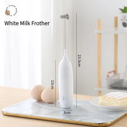 Batidor de huevos portátil con batería, mezclador automático de espuma para café y leche, herramientas de cocina