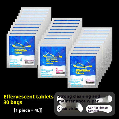 Limpiador sólido para parabrisas de coche, anticongelante de invierno, tableta efervescente, detergente para limpiaparabrisas, herramienta universal para eliminar película de aceite.