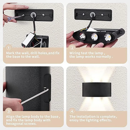 Apliques de pared LED modernos para interiores y exteriores, luces blancas de montaje en pared para sala de estar, pasillo, dormitorio, decoración