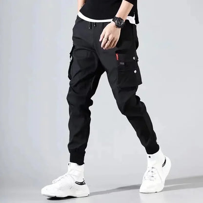 Pantalones de trabajo para hombre, de primavera y verano, informales, versátiles, largos, holgados, cómodos, estilo coreano, estilo funcional.