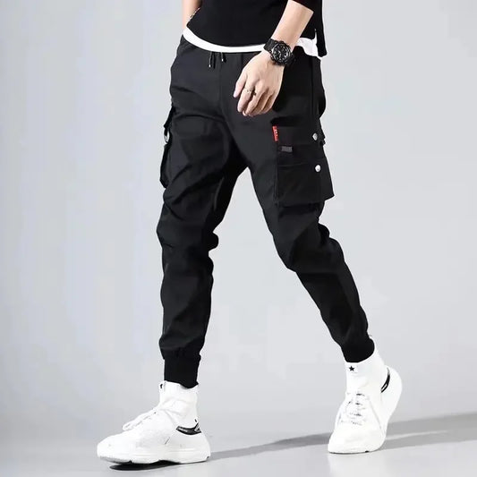 Pantalones de trabajo para hombre, de primavera y verano, informales, versátiles, largos, holgados, cómodos, estilo coreano, estilo funcional.