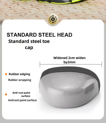 Botas de seguridad indestructibles para hombre, anti-aplastamiento, anti-perforación, para trabajos de construcción, con puntera de acero, botas de trabajo para hombre, calzado de seguridad laboral.