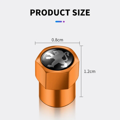 4 válvulas de vacío de acero inoxidable a prueba de explosiones para neumáticos, para Peugeot 308, 408, 508, RCZ, 208, 3008, 2008, 206, 207 y 307.