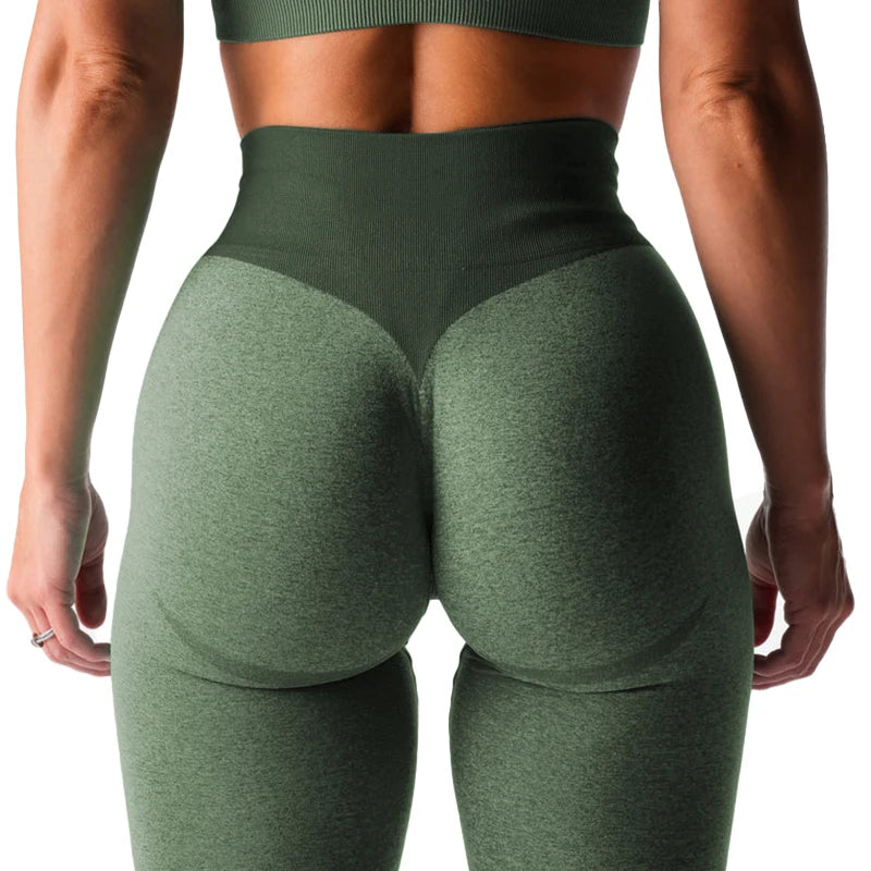 Nuevas mallas deportivas sin costuras, tipo leggings, de spandex, para mujer, suaves, para entrenamiento, fitness, yoga, cintura alta, ropa de gimnasio.
