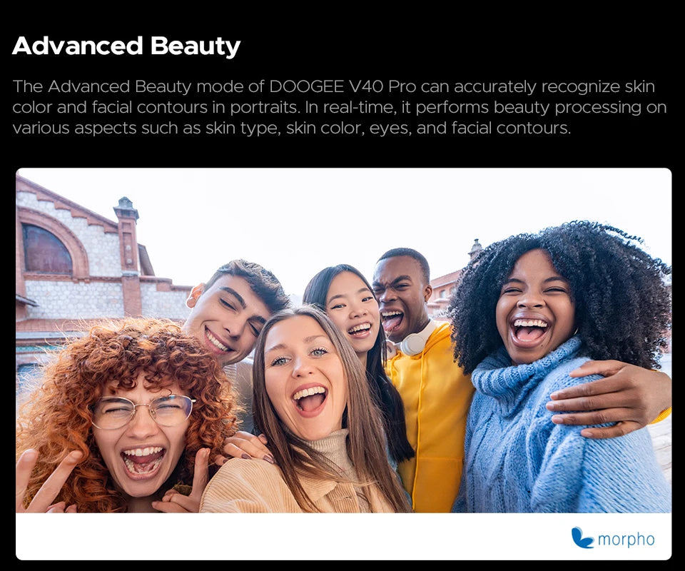 Teléfono robusto DOOGEE V40 Pro 5G versión global, pantalla de 6,78", 16 GB + 512 GB, dimensiones 7300, cámara con IA de 200 MP, 8680 mAh, cargador rápido de 33 W.