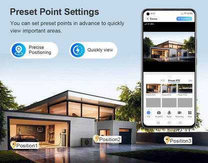 Cámara V380 Pro 4G con tarjeta SIM, panel solar, tres lentes, batería para exteriores, vigilancia doméstica, seguridad y protección (CCTV).