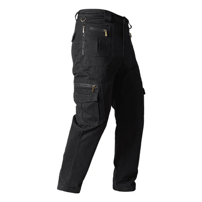 2025 Men Cargo Pants Trousers Multi-pocket Waterproof Wear-resistant Casual Training Overalls Clothing Comfortable Breathable