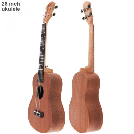 Ukelele tenor de 26 pulgadas, 18 trastes, madera de sapeli, guitarra hawaiana, instrumento musical de regalo, mini guitarra de 4 cuerdas