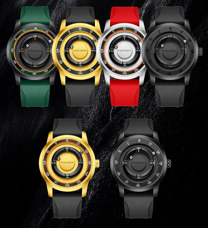 Relojes de pulsera de cuarzo para hombre Foxbox 2025 de lujo, creativos, con cuentas deslizantes, a la moda, impermeables, con fuerza magnética, reloj para hombre, Reloj.