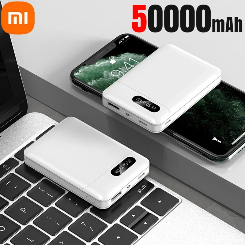 Banco de energía Xiaomi de 500000 mAh, 120 W, carga súper rápida, gran capacidad, batería externa portátil para iPhone, Huawei y Xiaomi.