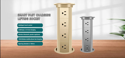 Adaptador de enchufe Herepow serie 118, enchufe de pared estándar americano con doble puerto USB, para electrodomésticos inteligentes, tipo C, carga rápida de 3,1 A.