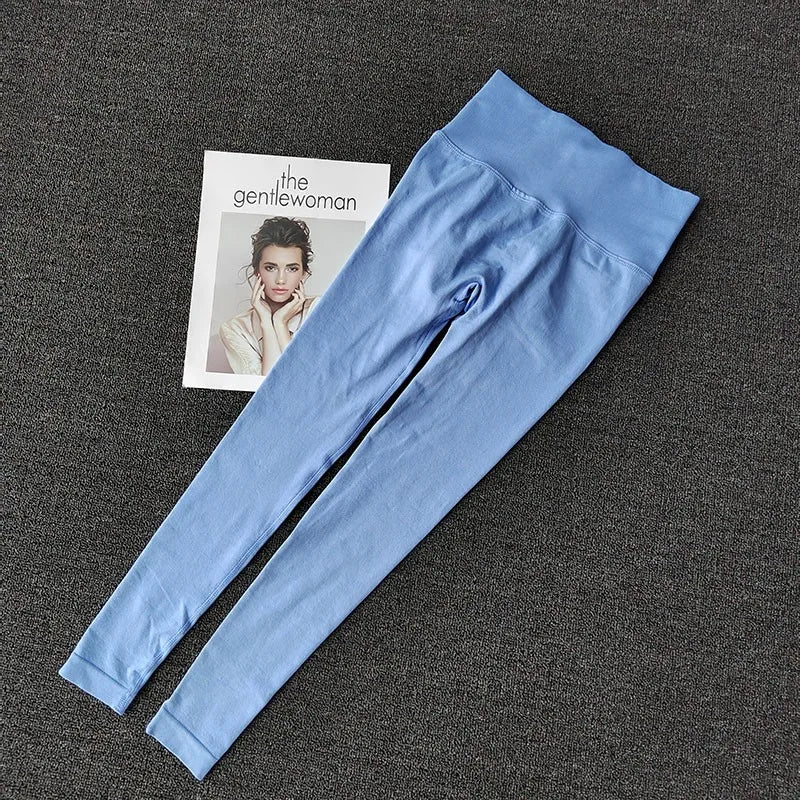 Pantalones de yoga deportivos sin costuras de cintura alta, leggings deportivos para levantar caderas, gimnasio, correr, de secado rápido, ajustados.