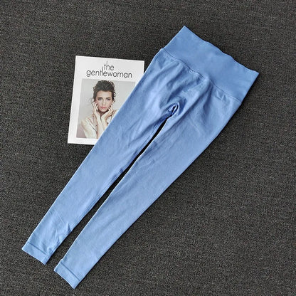 Pantalones de yoga deportivos sin costuras de cintura alta, leggings deportivos para levantar caderas, gimnasio, correr, de secado rápido, ajustados.