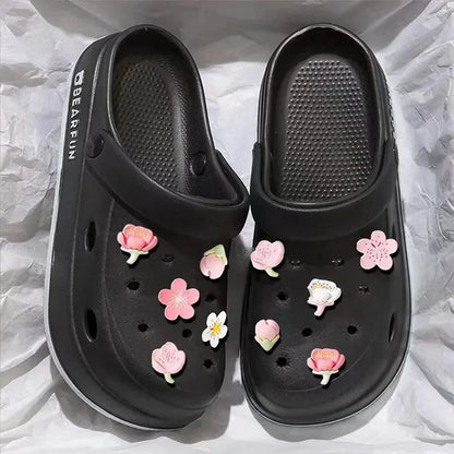 Zapatos de verano para mujer, antideslizantes, con dibujos animados, suela gruesa y suave de EVA, ¡oferta de temporada!