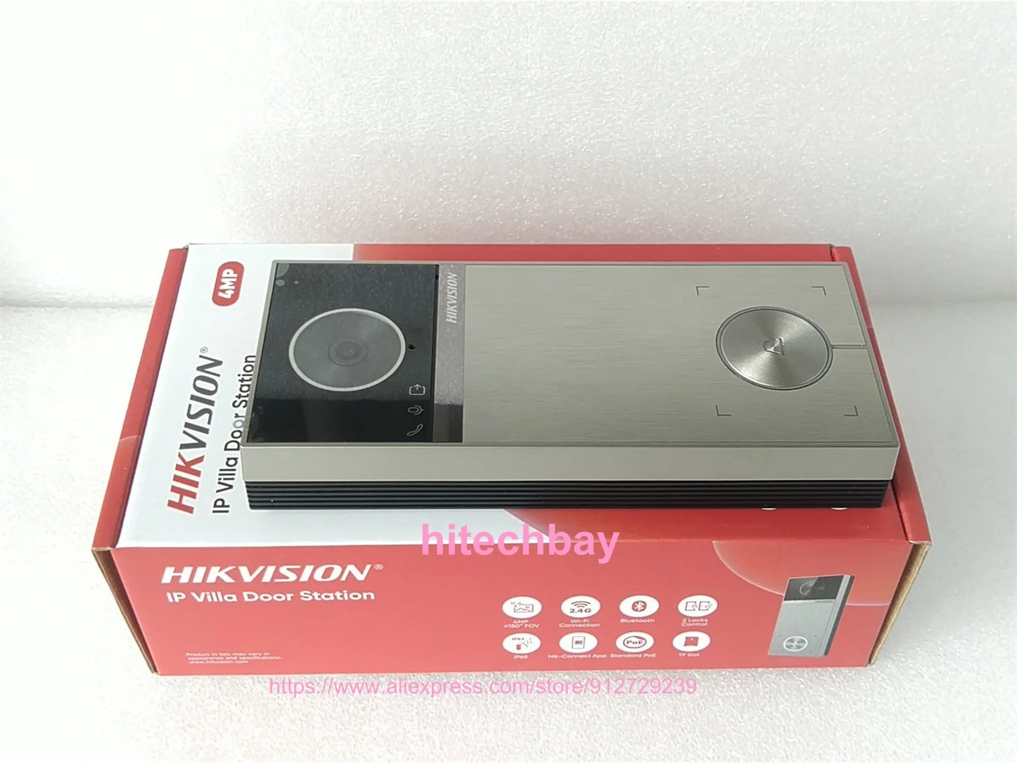 ¡Nuevo! Timbre inteligente Hikvision DS-KV6114-MWBE1 de 4 MP con tarjeta Bluetooth y aplicación Hik-Connect. Estación interior con acceso PoE y WiFi.