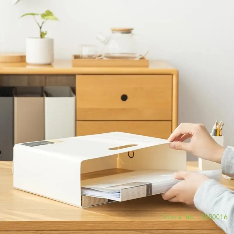 Caja de almacenamiento de archivos Caja de documentos Caja de archivos Gran capacidad Papelería para la organización de documentos