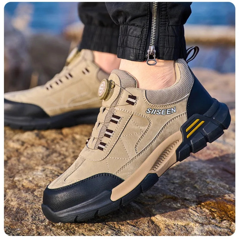 Nuevos zapatos de seguridad para hombre, zapatos de trabajo resistentes a perforaciones, calzado de protección para hombre, botas de trabajo resistentes al desgaste, botas tácticas.