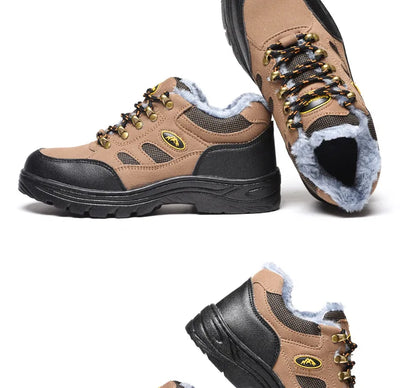 Zapatos de Seguridad 2023 Nuevos Zapatos de Seguridad de Invierno para Hombre, Felpa Abrigada, Alta Calidad, Trabajo al Aire Libre, Tallas Grandes, Sepatu Safety