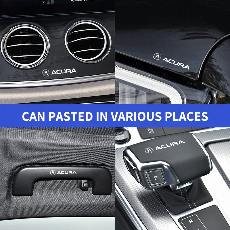 Pegatinas para el interior del coche, calcomanías de control central, emblema, insignia, estilo de coche para Acura RDX, Integra, TLX, CDX, MDX, RDX, ZDX, accesorios para coche.